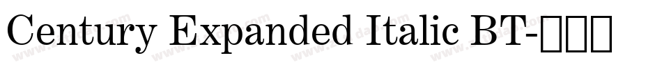 Century Expanded Italic BT字体转换